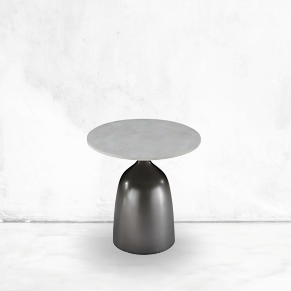 Funchal Ashy Grey Contemporary Side Table