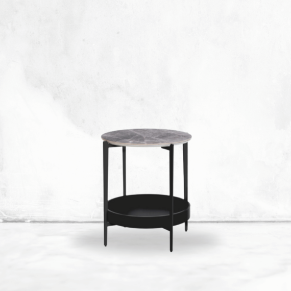 Cagliari Rich Black Side Table