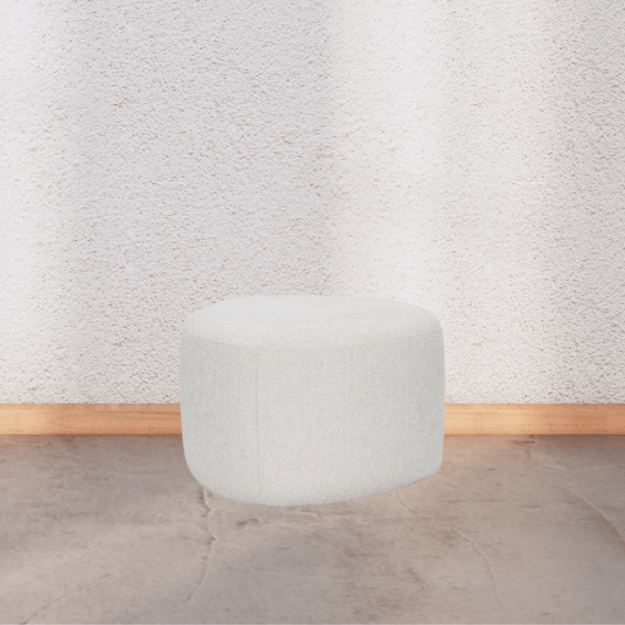 Tomar Marshmellow White Triangle Ottoman