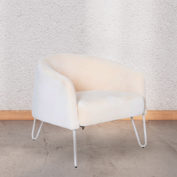 Lille Wool White ArmChair