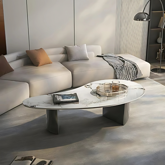 Annecy Cream Brown Coffee Table