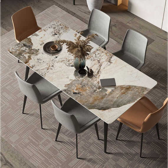Brasov Butter Cream Dining Table