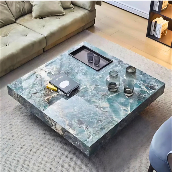 Cádiz Jade Green Modern Coffee Table