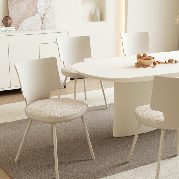 Riga Crema Round Cushioned Chair