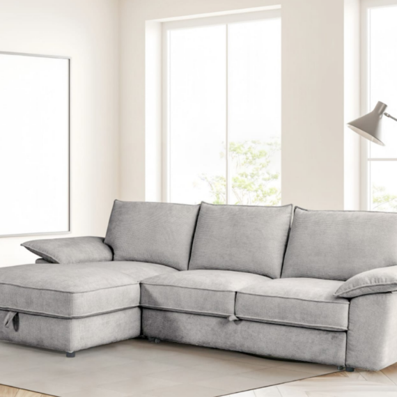 Beja Smokey Grey Cozy L Sofa