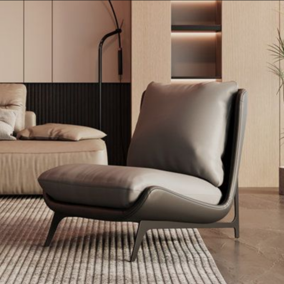 Mons Caramel Brown Minimalist Armchair