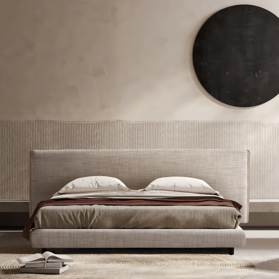 Nantes Warm Taupe Queen Bed