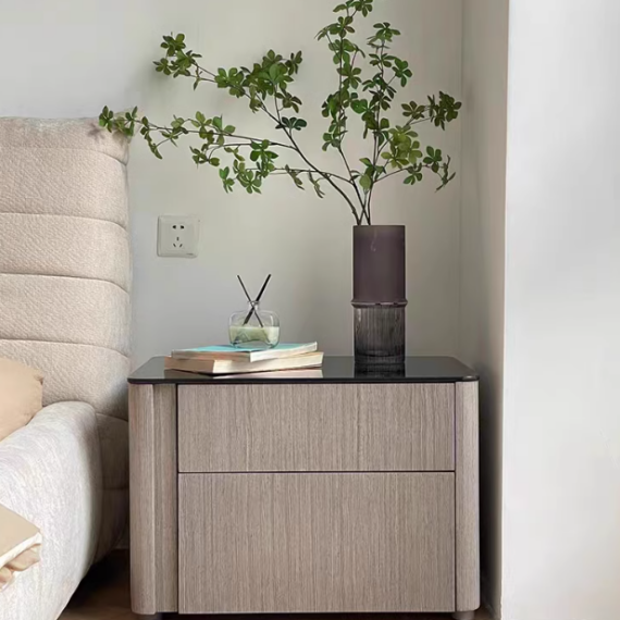 Cáceres Light Tapestry 2-Drawer Night Stand