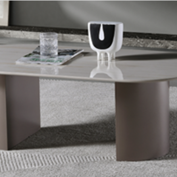 Venice Sand Brown Sleek Coffee Table