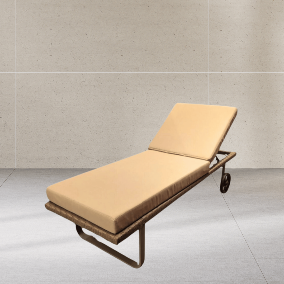 Sassari Cream Brown Leisure Outdoor Lounger