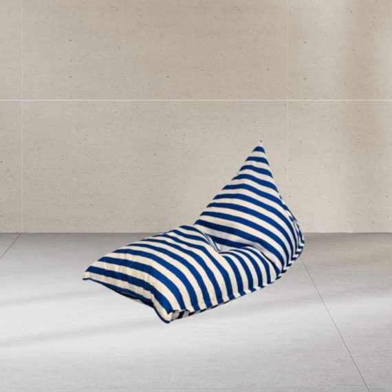 Chioggia Blue Stripped Outdoor Bean Bag