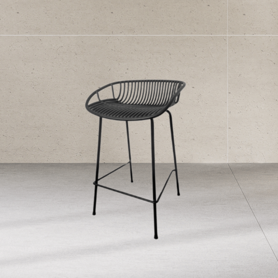 Tarvisio Black Bar Stool