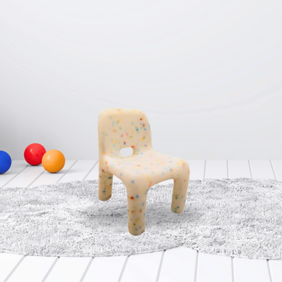 Maxime White Kids Modern Chair