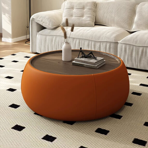 Resita Carrot Orange Coffee Table Storage