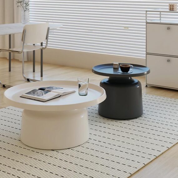 Medias Yang White Round Coffee Table