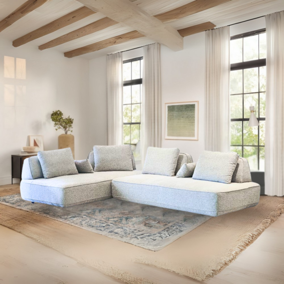 Peniche Light Grey Cozy L Sofa
