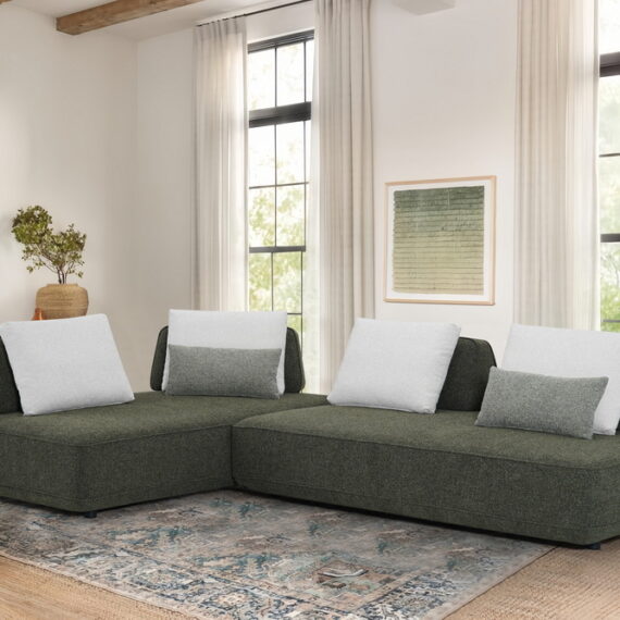Peniche Hunter Green Cozy L Sofa