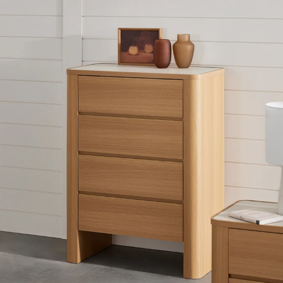 Faro Natural Oak 4-Drawer Chest