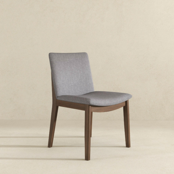Seraing Walnut Grey Dining Chair