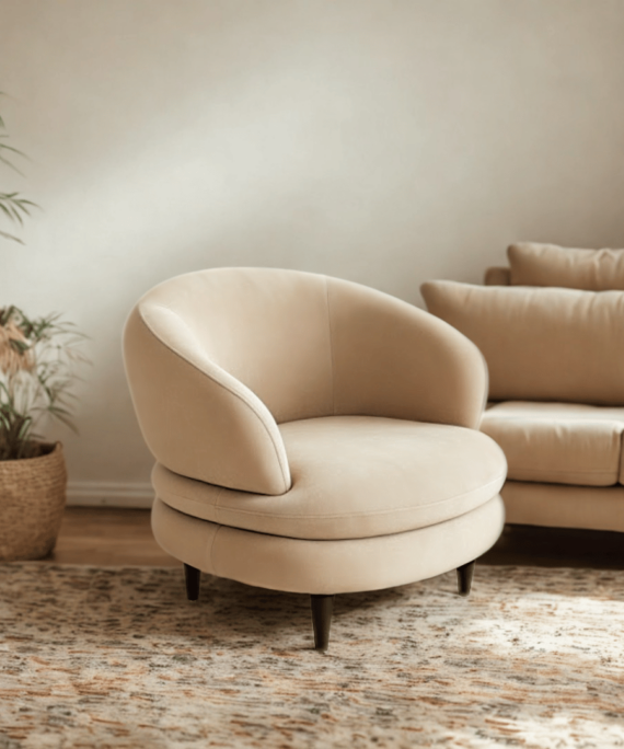 Anya Light Brown Armchair
