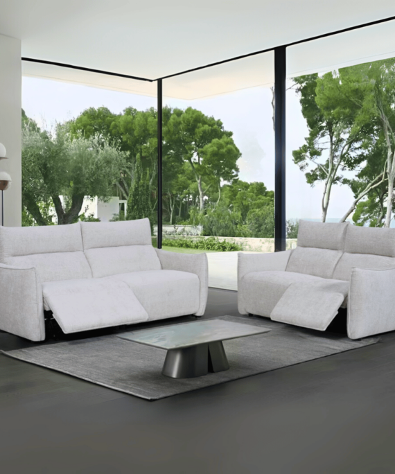 Orleans Light Grey Recliner Sofa Set