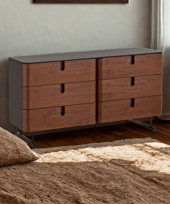 Vila Brown 6-drawer chest