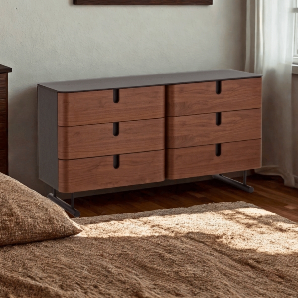 Vila Brown 6-drawer chest